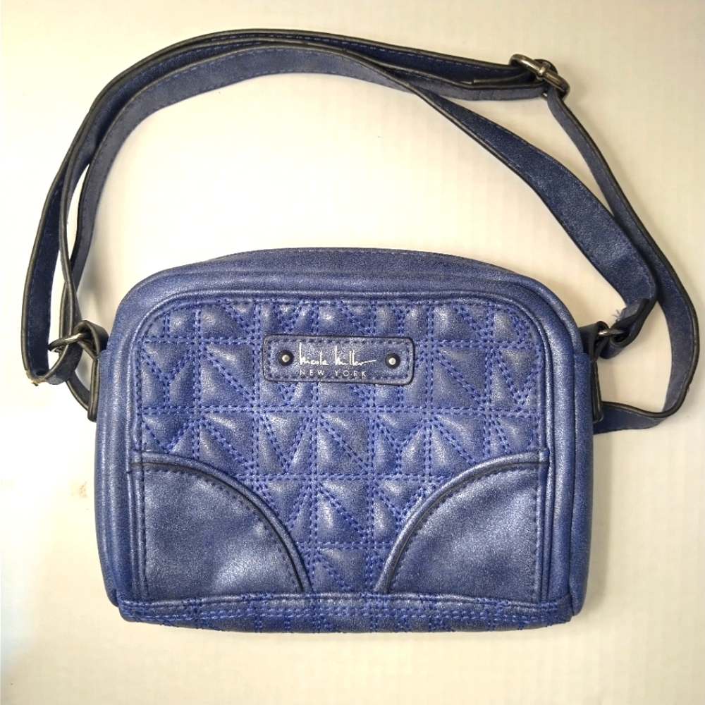NICOLE MILLER Crossbody Metallic Blue